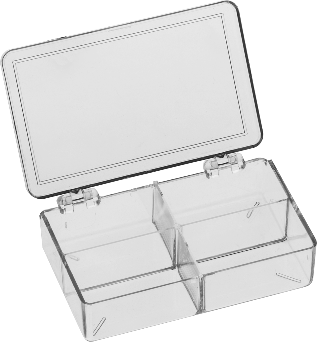 Plastik Kutu, 4 Bölmeli, 4.75" x 2-7/8" x 1.25" Toplam Boyut