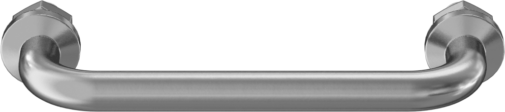 Yuvarlak Tutma Kolu, 3/8"-24 Dişli Saplamalı, 4" Genişliğinde Merkezden Merkeze, 303 Paslanmaz Çelik — 4", Dişli Saplama, 303 Stainless S…