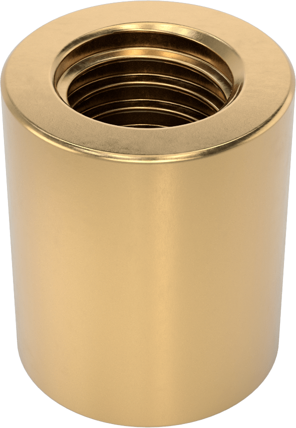 Kılavuz Vida için M40 x 7 mm Dişli Hassas Yuvarlak Somun — M40, 7 mm, 3"