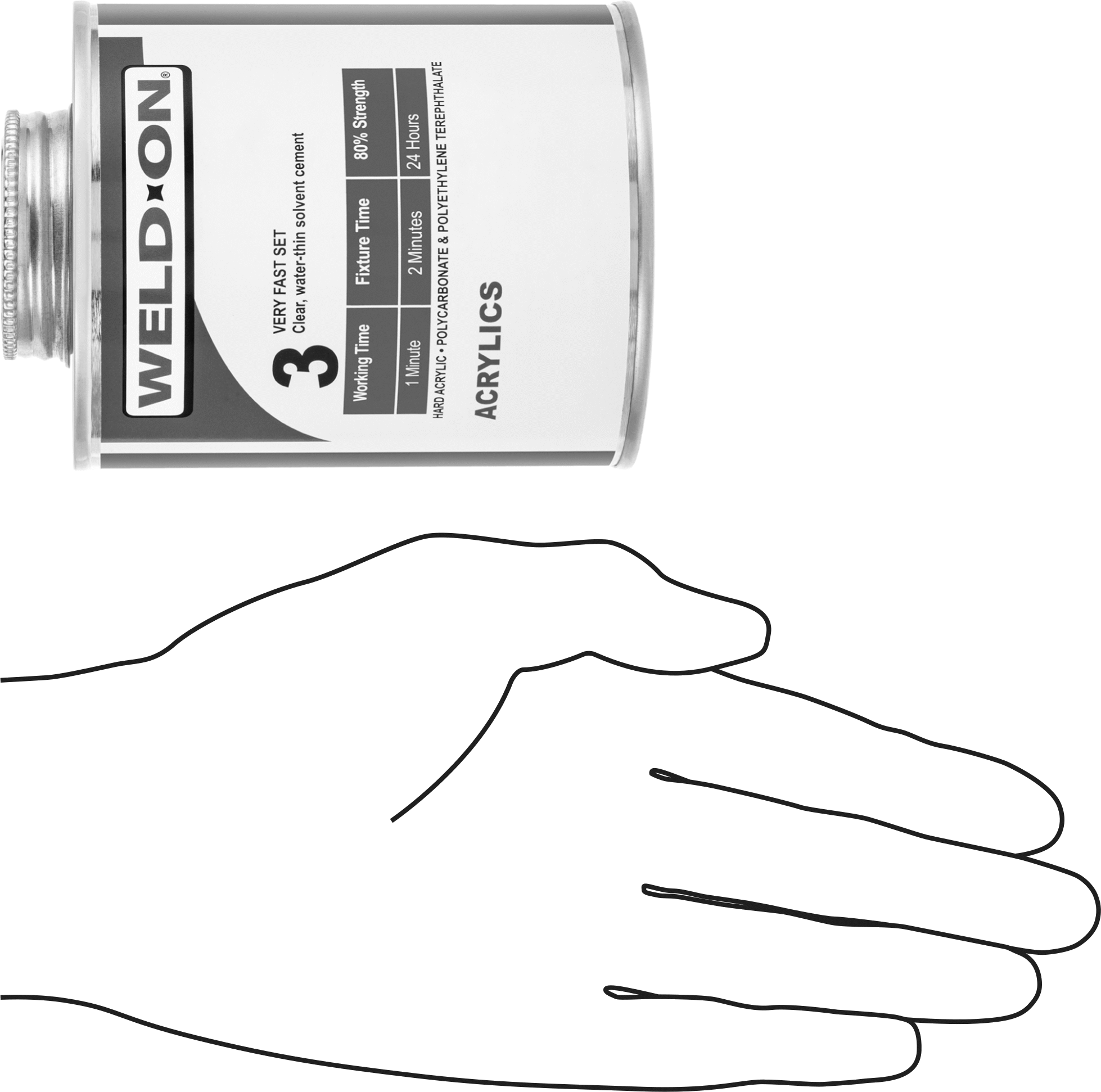 Plastik için Çimento, Scigrip, 3, 16 FL. oz. Kutu
