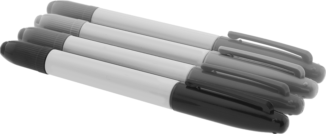 Çift Uçlu Mürekkep Kalem Seti, 4 Colors — -, Kumaş, Cam, Metal, Kağıt, Plastik, Ahşap, Uç