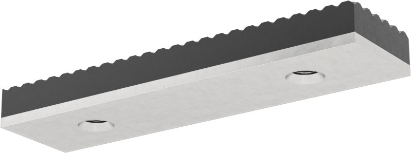 Bükülüp Sabit Kalan Kaymaz Tampon, İnce Çapraz, Dişsiz Delik Montajı, 2-1/2" Uzunluk, 1/4" Yükseklik