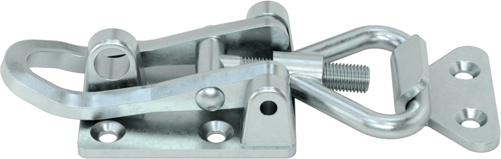Ayarlanabilir Tutamaklı Çekme Mandalı, Çinko Kaplı Çelik, 6-1/4" Uzunluk x 2" Genişlik