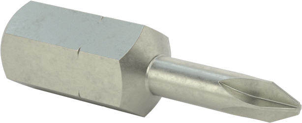 JIS Bit, 1/4" Altıgen Şaft, 0 Numaralı Boyut, 1" Toplam Uzunluk