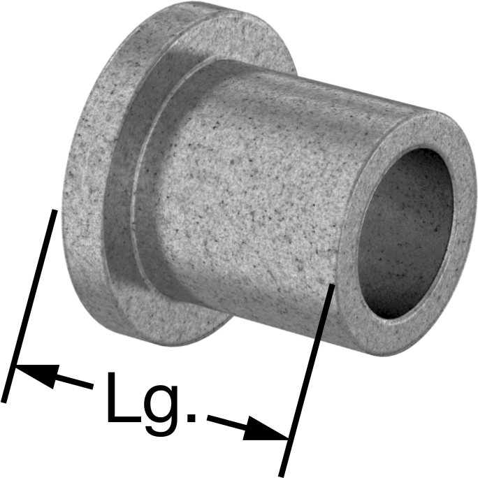 Yağ Dolgulu 841 Bronz Flanşlı Burçlu Yatak, 7/32" Mil Çapı ve 5/16" Yuva İç Çapı için, 3/8" Uzunluk — 3⁄8", 0.3127", 0.2189"