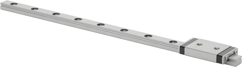 Minyatür Bilyalı Rulman Taşıyıcı ve Kılavuz Ray, 4 mm Genişlik x 100 mm Uzunluk Ray — 10 mm, 17 mm, 440 Paslanmaz Çelik