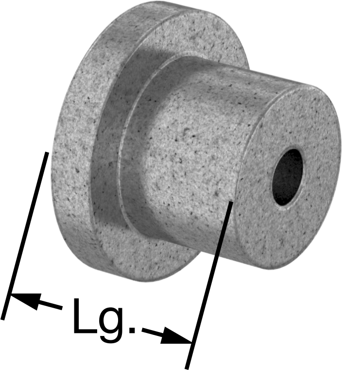Yağ Dolgulu 841 Bronz Flanşlı Burçlu Yatak, 5/64" Mil Çapı ve 1/4" Gövde İç Çapı için, 1/4" Uzunluk — 1⁄4", 0.2502", 0.0783"