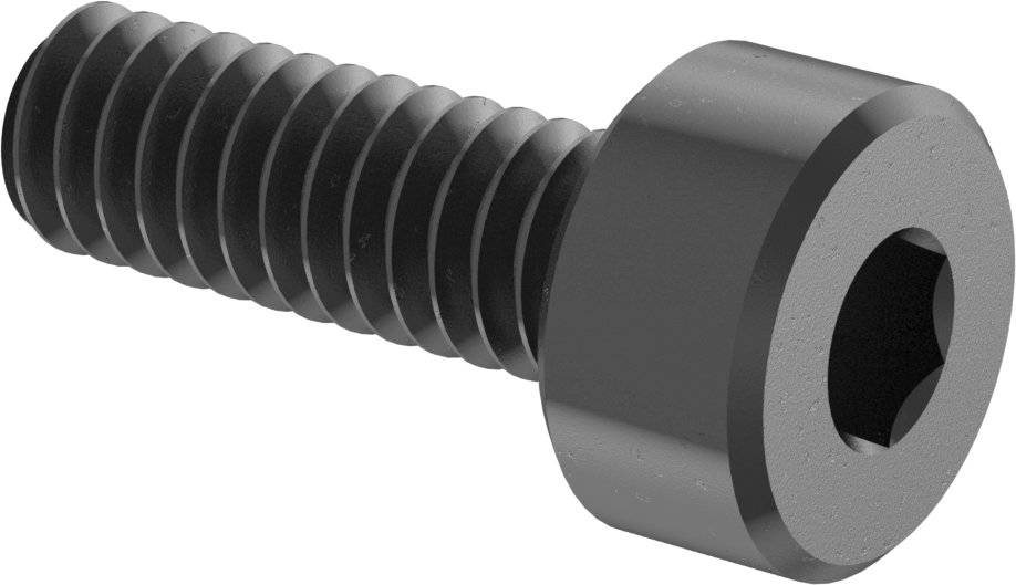 18-8 Paslanmaz Çelik Lokma Başlı Vidalar, Siyah Oksit, M2 x 0.40 mm Diş, 6 mm Uzunluk