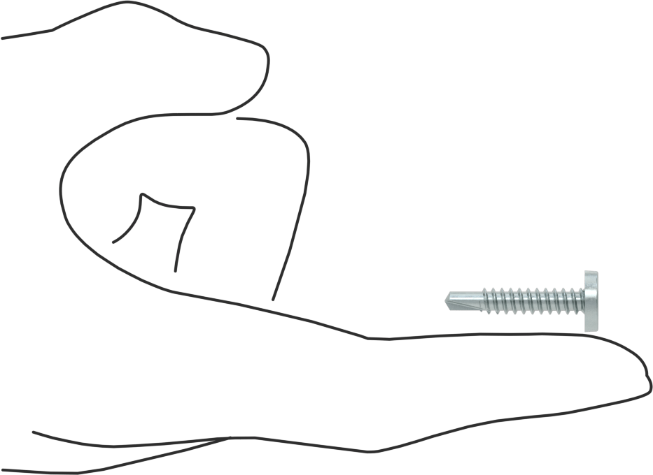 Çelik Phillips/Kare Tahrikli Yassı Başlı Delme Vidaları, Metal için, Çinko Kaplı Çelik, 10 Numaralı Boyut, 1" Uzunluk