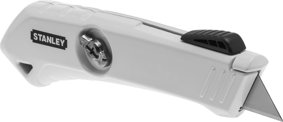 Stanley Model 10-193 Kendinden Geri Çekilen Bıçaklı Maket Bıçağı — Kendinden Geri Çekilebilir, Sarı, Yarı Uzatılmış