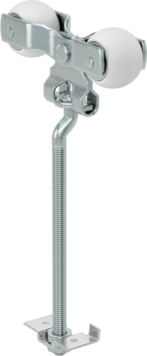 Cıvatalı Askı, 12-1/2" Yükseklik, Kapılar için Toza Dayanıklı Makaralı Ray için — Askı, Metal, Plastic, Steel, Wood, Galvanizli