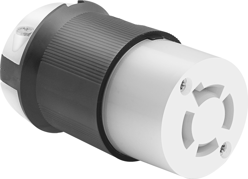 Premium Dönme Kilitli Konektör, Dört Yuvalı Soket, Topraklanmamış, NEMA L18-20 — 120V AC/208V AC, 20A, Dişi