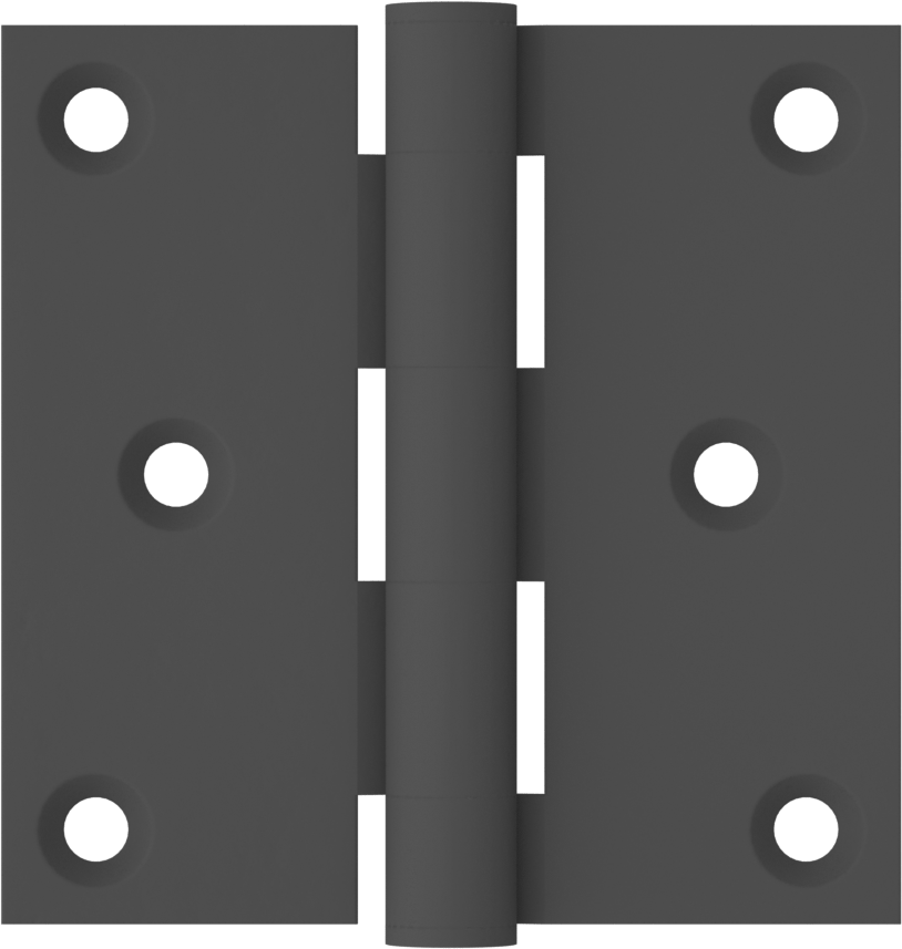Gömme Montajlı Giriş Kapısı Şablonu Menteşesi, Astarlı Çelik, 3" x 1-1/2" Kapı Kanadı