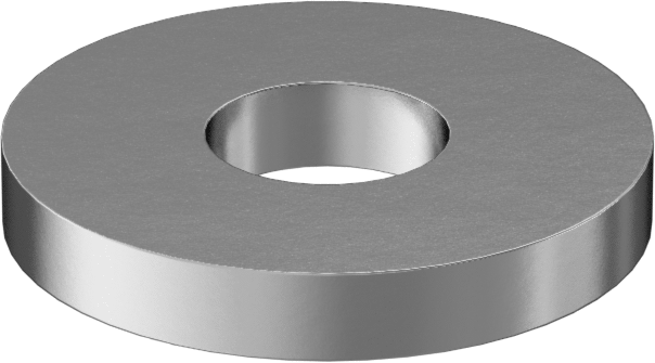 18-8 Paslanmaz Çelik ASME Pul, 2 Numaralı Vida Boyutu için, Standart ASME Tanımı — 0.250", 18-8 Stainless Steel, Stainless Steel, Düz