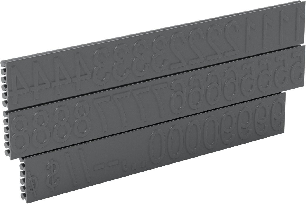 Değiştirilebilir Mesajlı Kendinden Mürekkepli Lastik Damga için 3/4" Yüksekliğinde Sayı Seti — Değiştirilebilir, Kendinden Mürekkeplenen,…