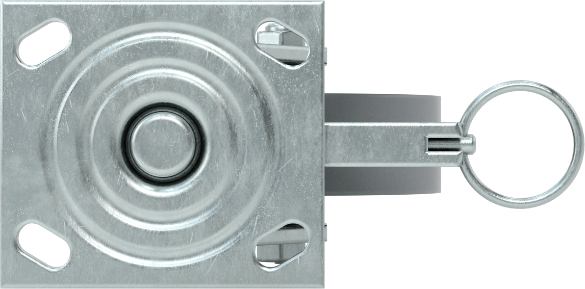 4-1/2" x 4" Montaj Plakalı Samson Tekerlek, Döner Kilitli ve 5" Çapında Metal Tekerlekli Döner