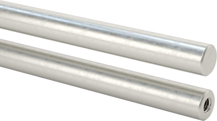 Dişli Döner Mil, 3/8" Çap, 6 inç Uzunluk, 10-32 Diş Boyutu