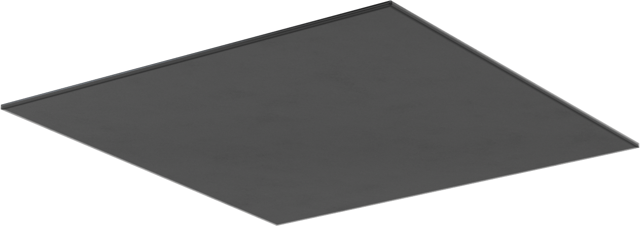 Kumaş Takviyeli Titreşim Sönümleyici Ped, Ağır Makine için, 12" Uzunluk x 12" Genişlik x 1/8" Kalınlık