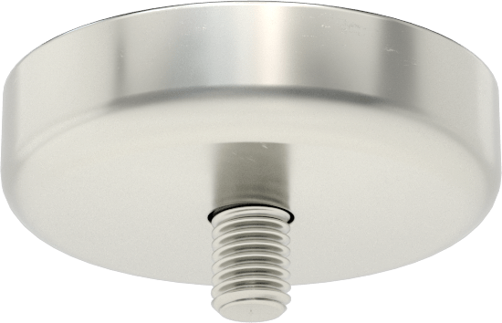 Kapalı Seramik Mıknatıs, Dişli Saplama, Nikel Kaplı Kutu, 13 mm Kalınlık, 50.8mm Dış Çap