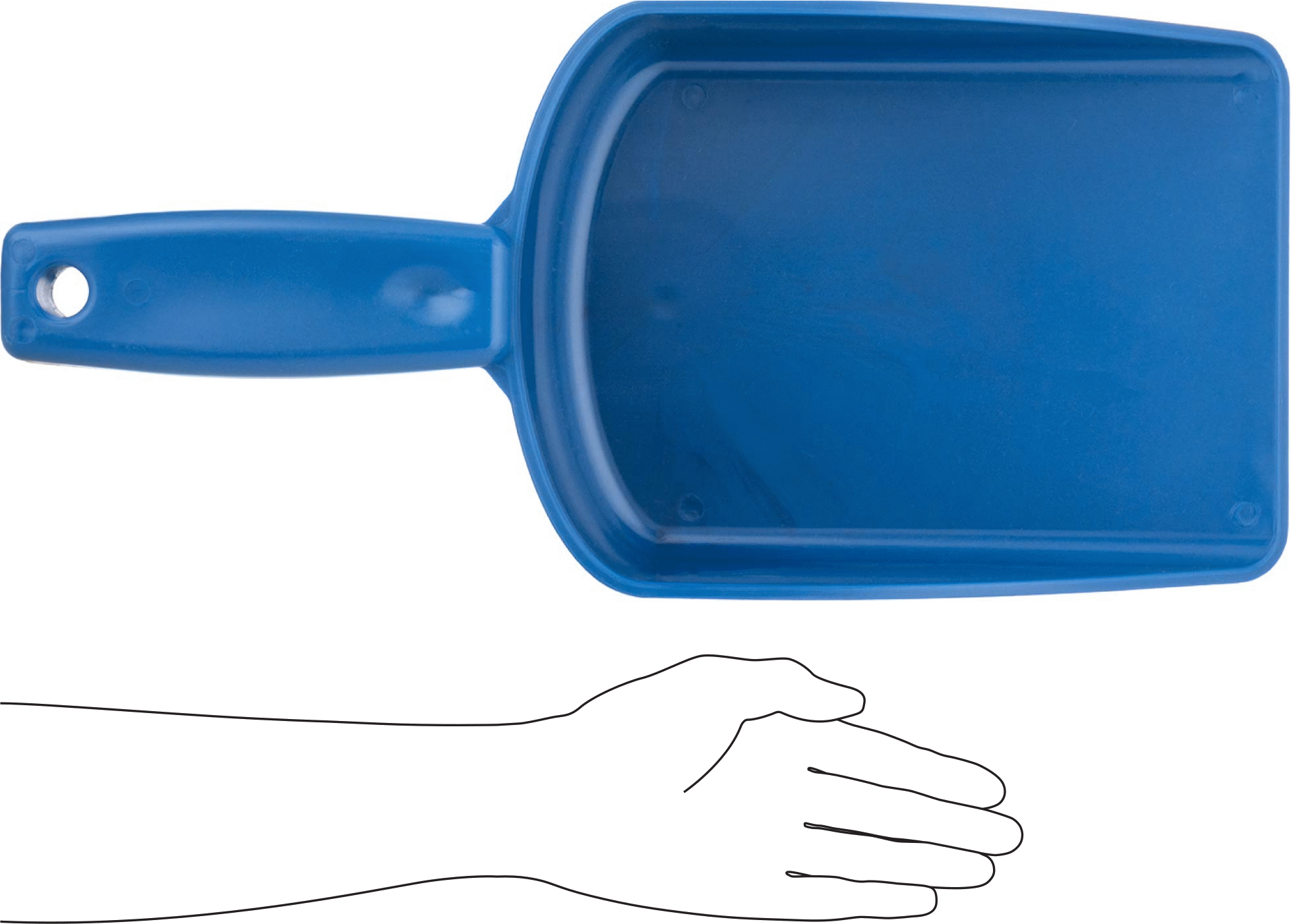 Metal Dedektörü ile Tespit Edilebilir Plastik Kepçe, 16 FL. oz. Kapasite