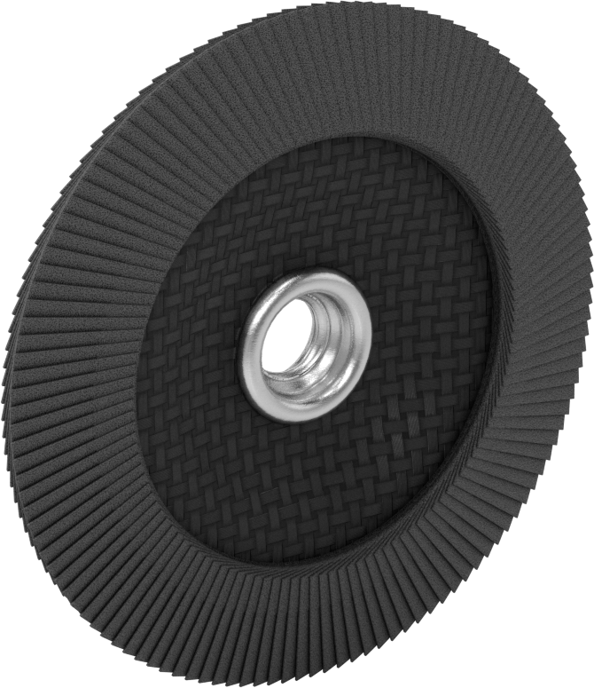 Açılı Kanatlı Zımpara Diski, Dişli Mil Deliği, 4-1/2" Çap, 120 Kum