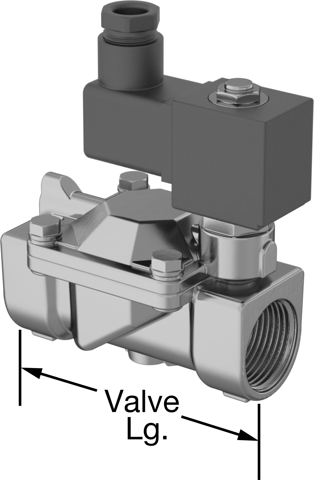 Pirinç Gövde Solenoid Açma/Kapama Vanası, Normalde Açık, 24V DC, 1 NPT Dişi, 13 Cv