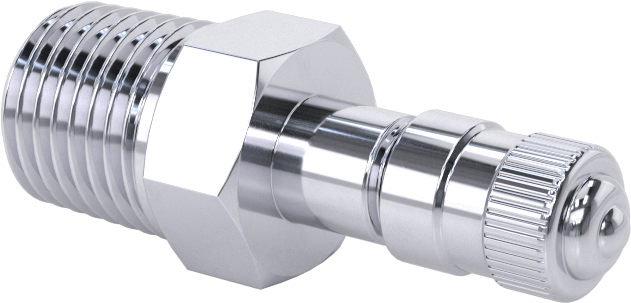 Hava Doldurma Vanası, Nikel Kaplı Pirinç, NPT x 9/16" Uzunluğunda Schrader, 200 PSI — Basınçlı Hava, Pirinç, 200 psi