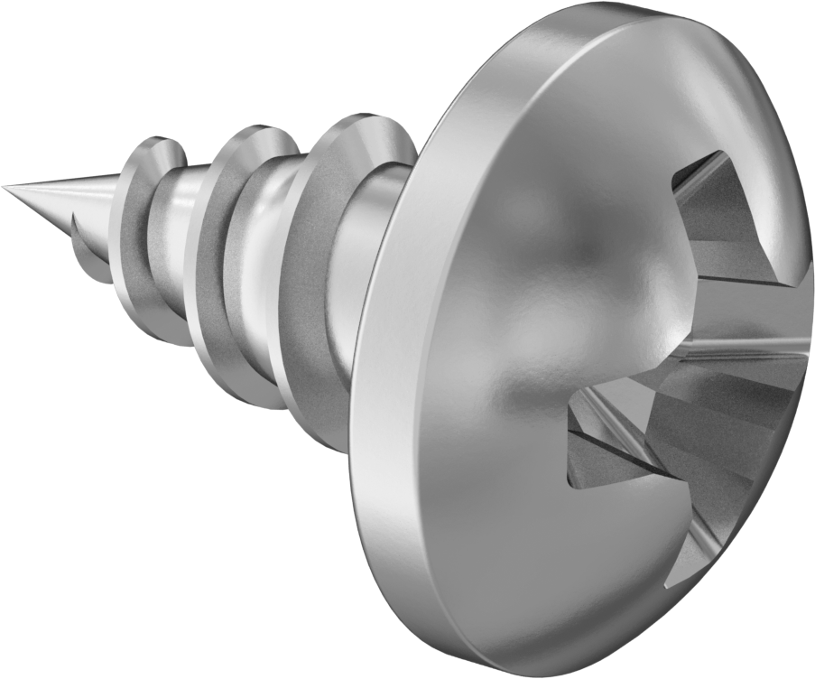 Sac Metal için Phillips Yuvarlak Başlı Vidalar, 18-8 Paslanmaz Çelik, 5 Numara, 1/4" Uzunluk