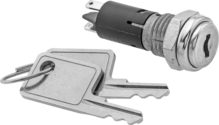 Minyatür 15/32" Panel Montajlı Anahtarları, Faston Terminaller ile Aynı Anahtarlı