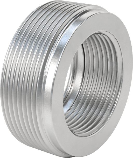 2 NPT Erkek x 1-1/4 NPT Dişi Sert Alüminyum Kanal Burcu — Bushing, Connector, Reducer, Alüminyum, Düz