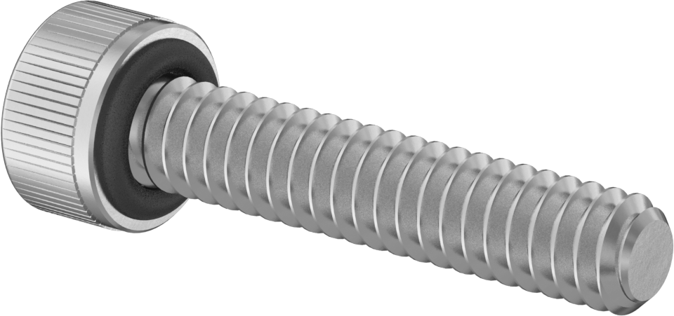 18-8 Paslanmaz Çelik Sızdırmaz Alyan Başlı Vida, Silikon O-Ringli, M1.6 x 0.35 mm Diş Boyutu, 8 mm Uzunluk