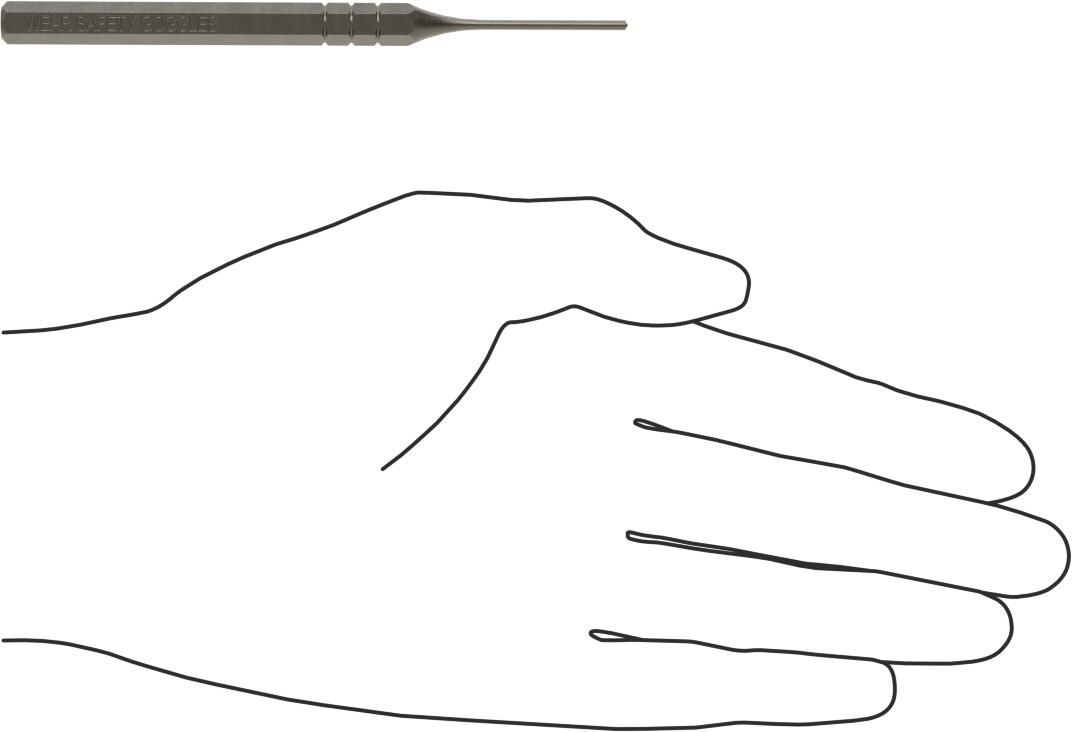 Pim Çıkarma Zımbası, 1/16" ve 1.5 mm Çaplı İçi Boş ve Yaylı Pimler için