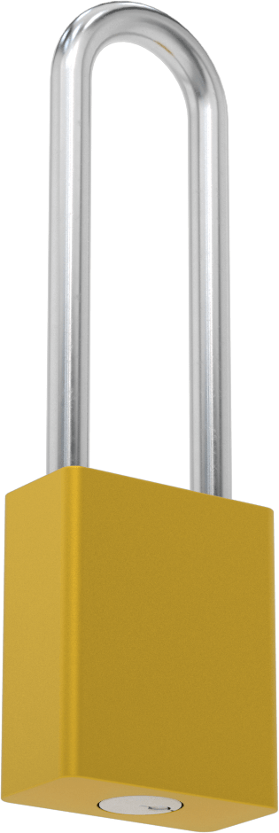 Masif Eloksallı Alüminyum Kilitli Asma Kilit, American Lock 1107, Altın, #408m Anahtara Uyumlu Anahtar