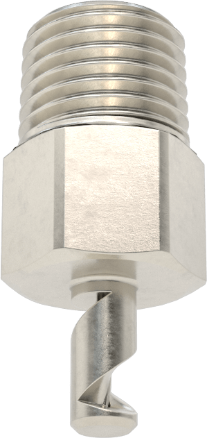 Yüksek Hacimli Tıkanmaya Dayanıklı Sisleme Nozulu, 316 Paslanmaz Çelik, 1/4 NPT Erkek, 10 PSI'da 8.4 gph