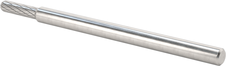 1/8" Çaplı Şaftlı Karbür Freze Ucu, Yuvarlak Silindir, Ticaret No., SC-41, Çift Kesimli Diş