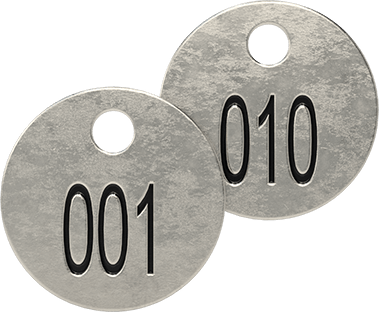 Sıralı Numaralı Metal Etiketler, 304 Paslanmaz Çelik