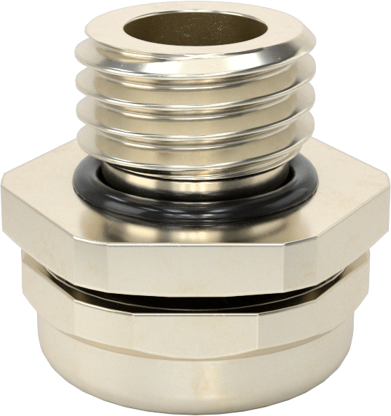 Dalgıç Dişli Havalandırma Deliği, Nikel Kaplı Pirinç, M12 x 1.5 mm Diş