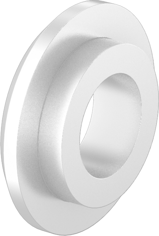 PTFE Düz Kenarlı Yalıtım Manşon Pulları, 8 numaralı vida boyutu için, 0.169" İç Çap, 0.375" Dış Çap — 0.045", 0.169", 0.265"
