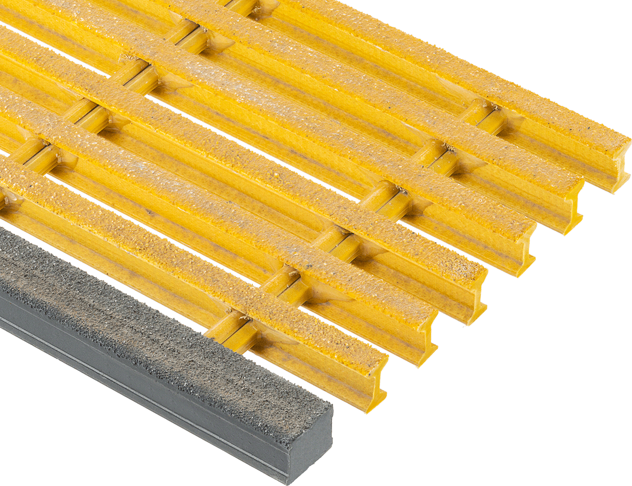 Fiberglas merdiven basamağı, 1" Yükseklikli Taşıyıcı Lama, 24 inç Genişlikte Basamak