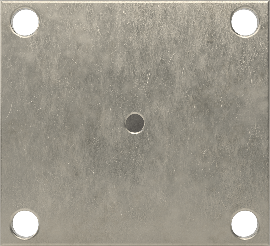 5-1/2" x 5" Plakalı Yüksek Kapasiteli Spartan Tekerlek, 5" Çaplı Demir Tekerlekli Sert