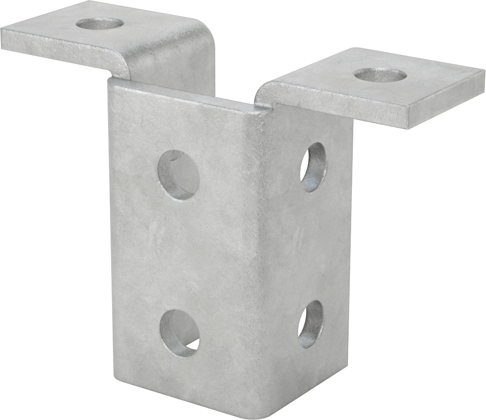 Strut Kanalı Braketi, Kanat, Galvanizli Çelik, 5-13/32" Uzunluk