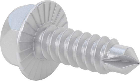 Metal için Sıyırmaya Dayanıklı Delme Vidaları, Standart Başlık, Paslanma ve Aşınmaya Dayanıklı Çelik, 1/4" Boyut, 3/4" Uzunluk