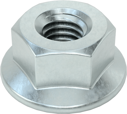 Orta Mukavemetli Çelik JIS Flanş Somunları, Çinko Kaplamalı, M3 x 0.5 mm Diş Boyutu