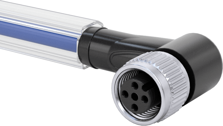 Namur Mikro M12 Vidalı Konektör, Tel Uçlu 90 Derece Soketler, 6.5 Fit Kablo Uzunluğu