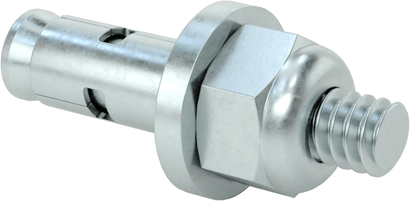 Altıköşe Somunlu Gömlekli Dübel, Blok ve Tuğla için, 1/4" Çap, 1-1/8" Uzunluk