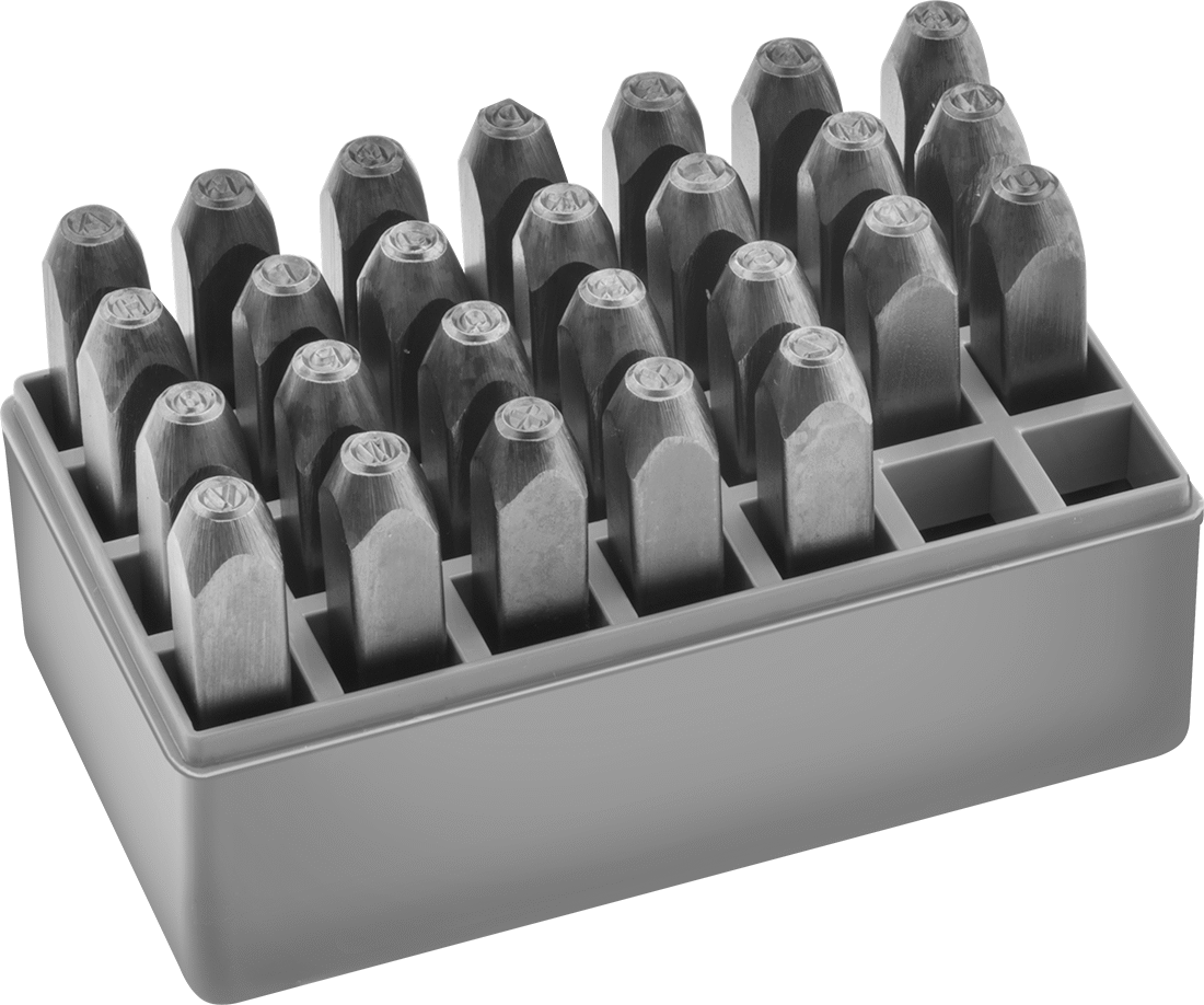 Yüksek Görünürlüklü Çelik Damga, Daire Kenarlığı, Numara Set 31-40, 1/8" Karakter Yüksekliği