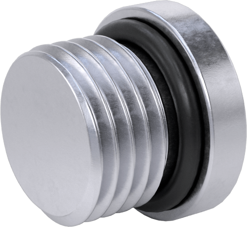 Yüksek Basınçlı Nikel Kaplı Pirinç Boru Bağlantı Parçası, Altıgen Tahrikli Tıkaç, Buna-N O-Ring, M12 x 1.25 mm Diş
