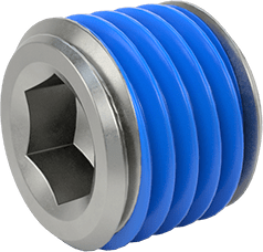 Aşırı Basınçlı Çelik Tapa, Altıgen Tahrikli ve 7/8" Konik, PTFE Kaplı