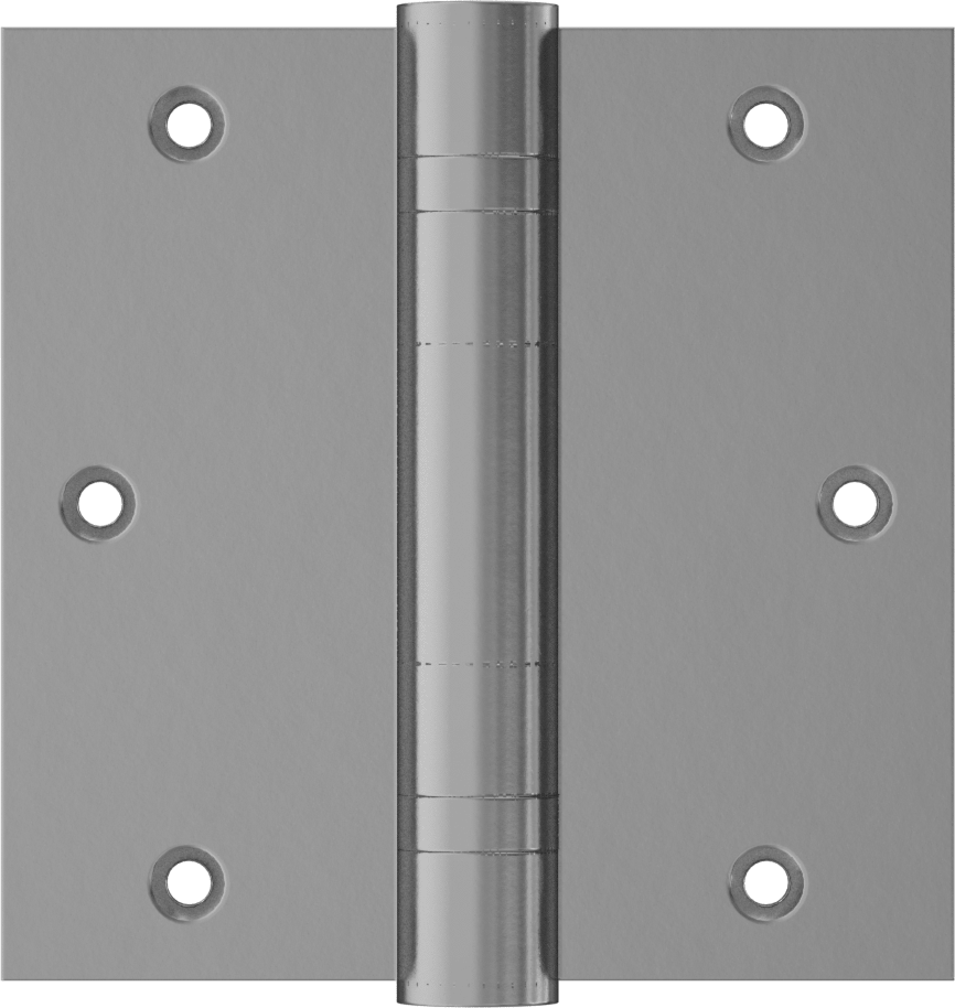 Gömme Montajlı Giriş Kapısı Şablonu Menteşesi, Mat Pirinç Kaplamalı Çelik, 3-1/2" x 1-3/4" Kapı Kanadı