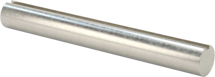 316 Paslanmaz Çelik Anahtarlı Döner Mil, Tam Anahtarlı, 3/8" Çap, 3" Uzunluk